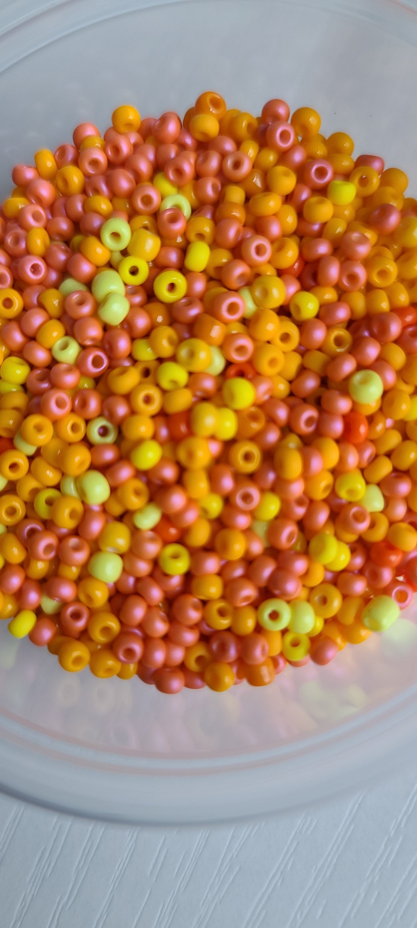 Seed beads and pearl hoops
