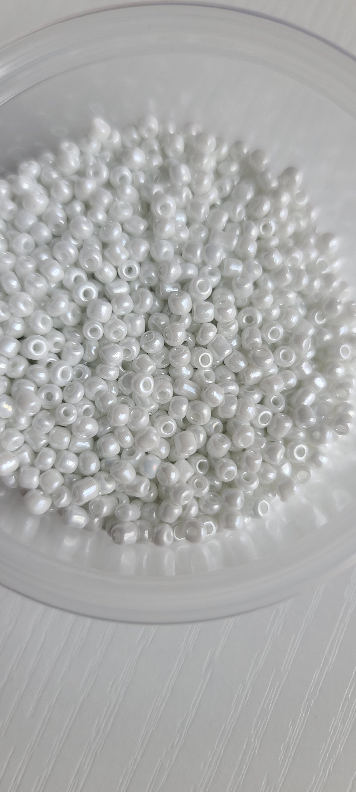 Seed beads and pearl hoops