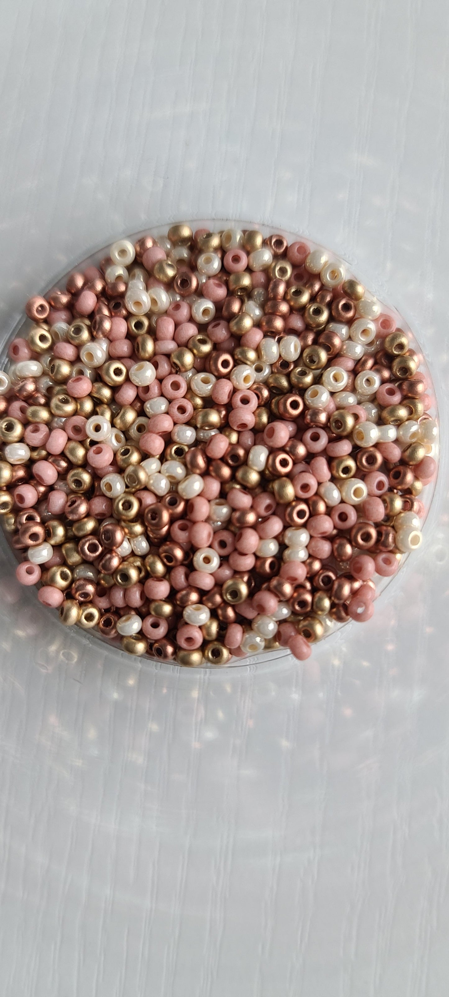 Seed beads and pearl hoops