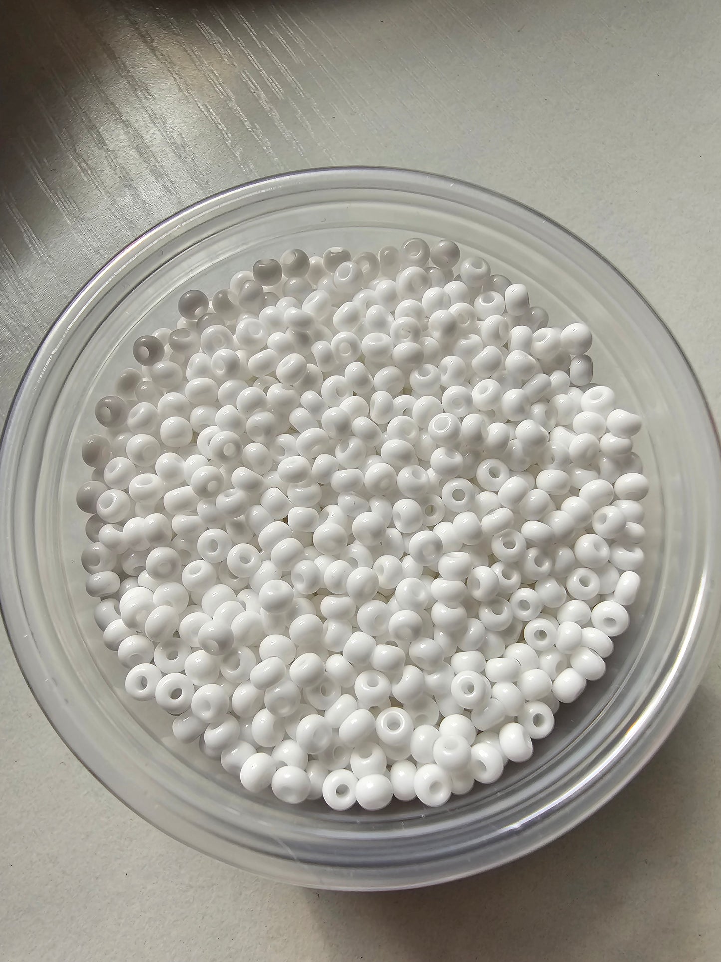 Seed beads and pearl hoops