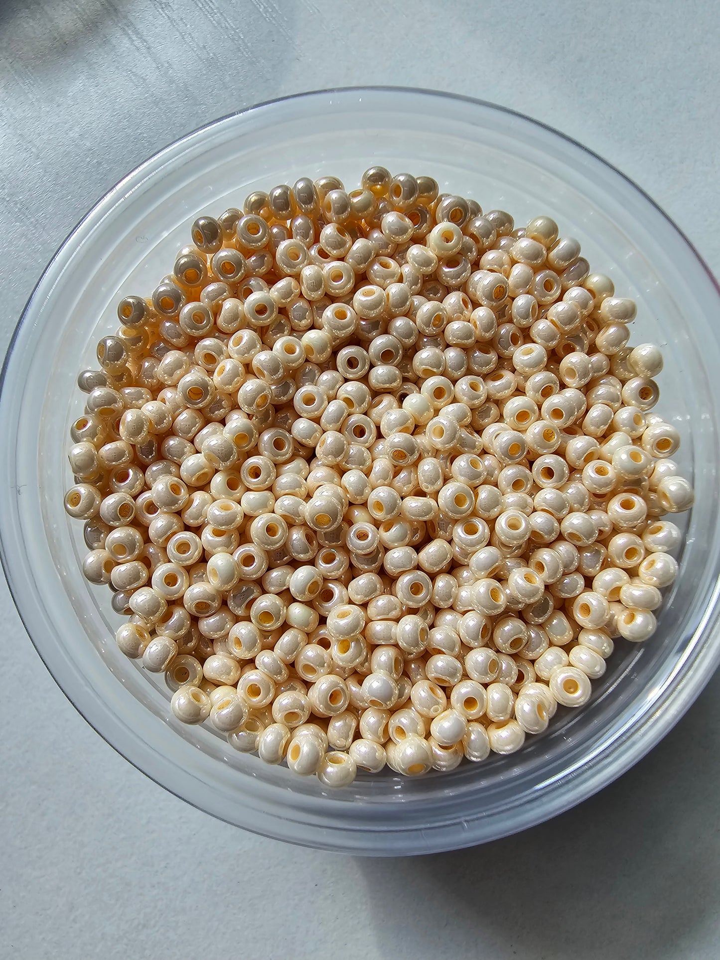 Seed beads and pearl hoops