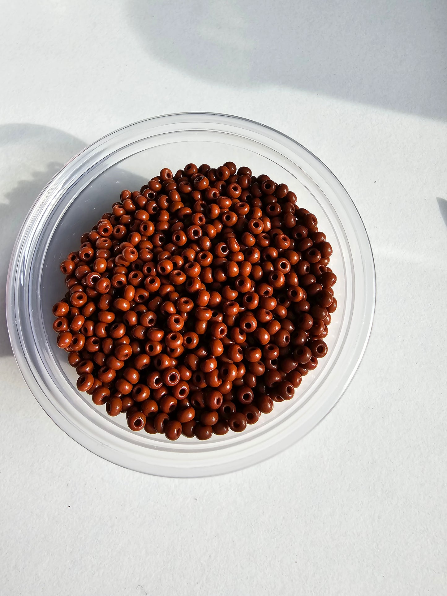 Seed beads and pearl hoops