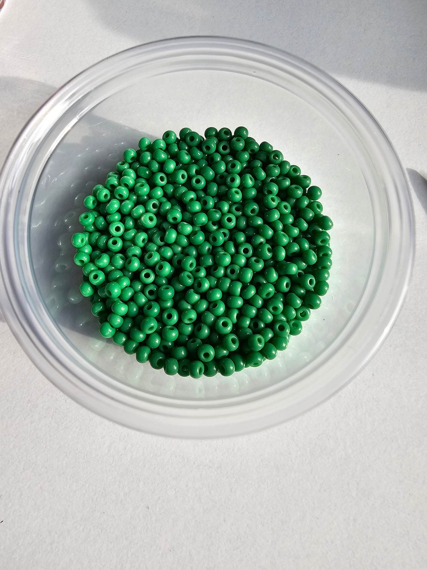 Seed beads and pearl hoops