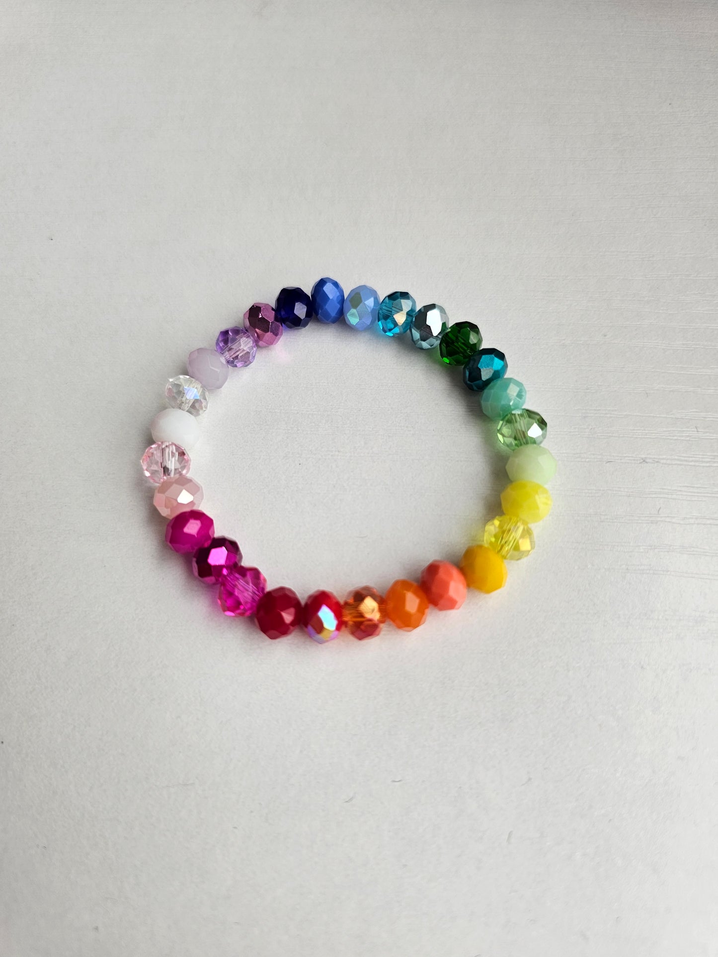 rainbow crystals  bracelet