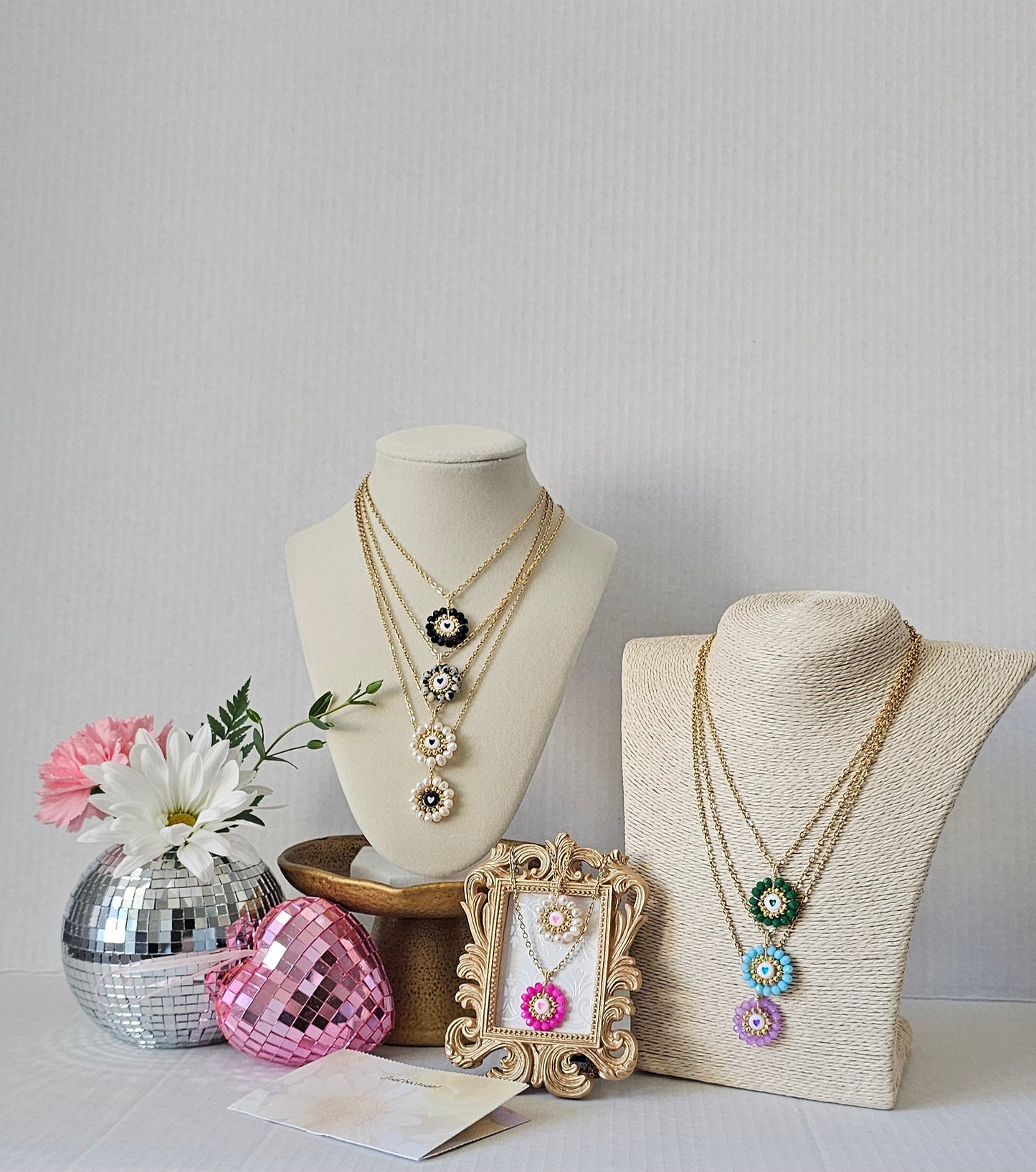 Just because... heart with crystals necklace