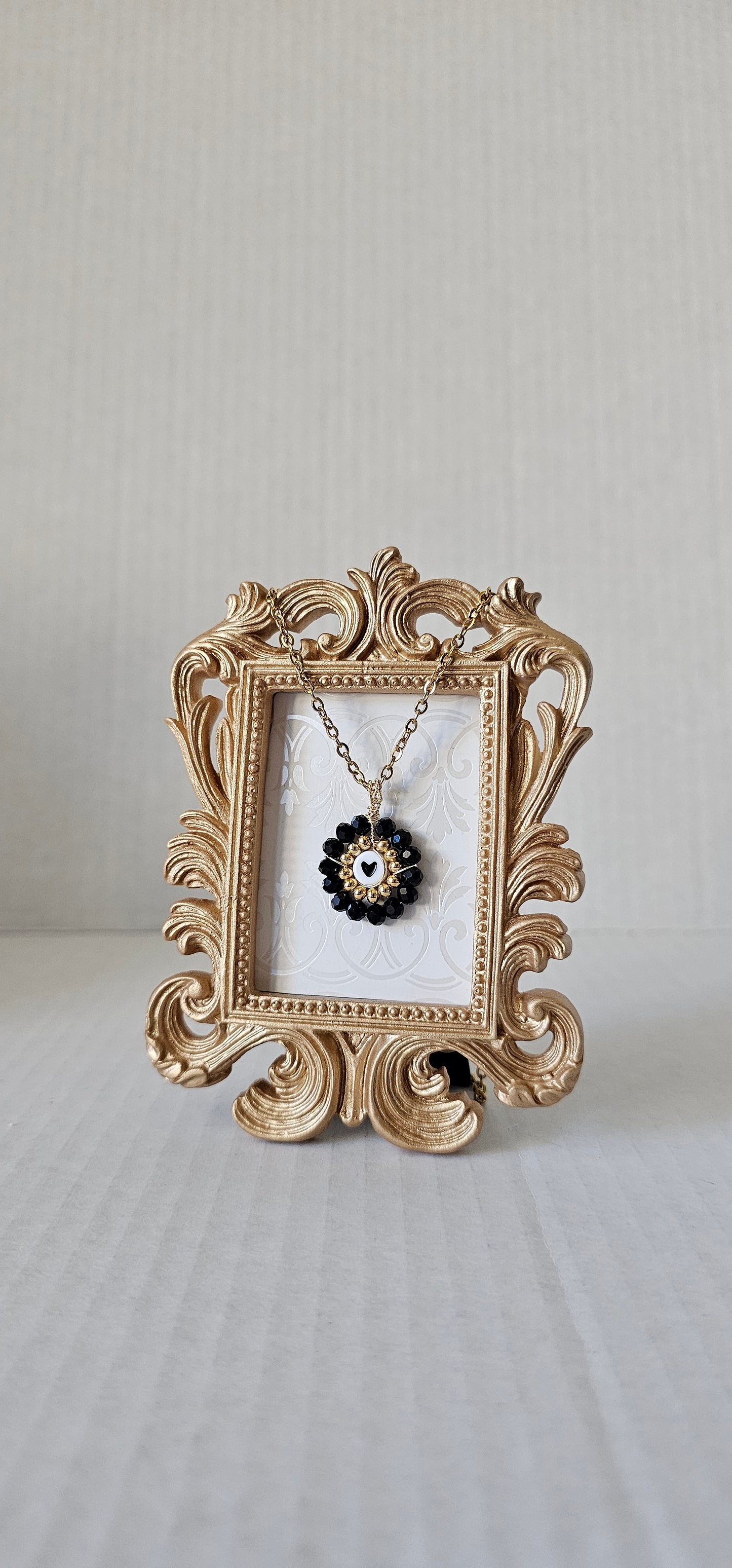 Just because... heart with crystals necklace