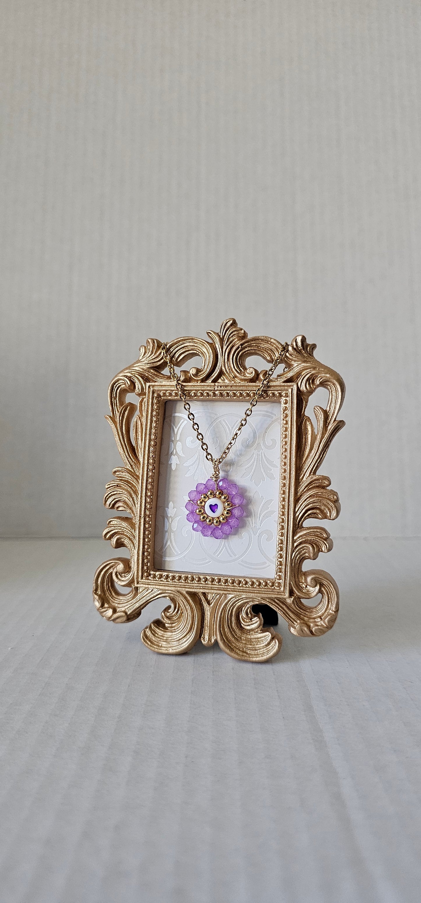 Just because... heart with crystals necklace