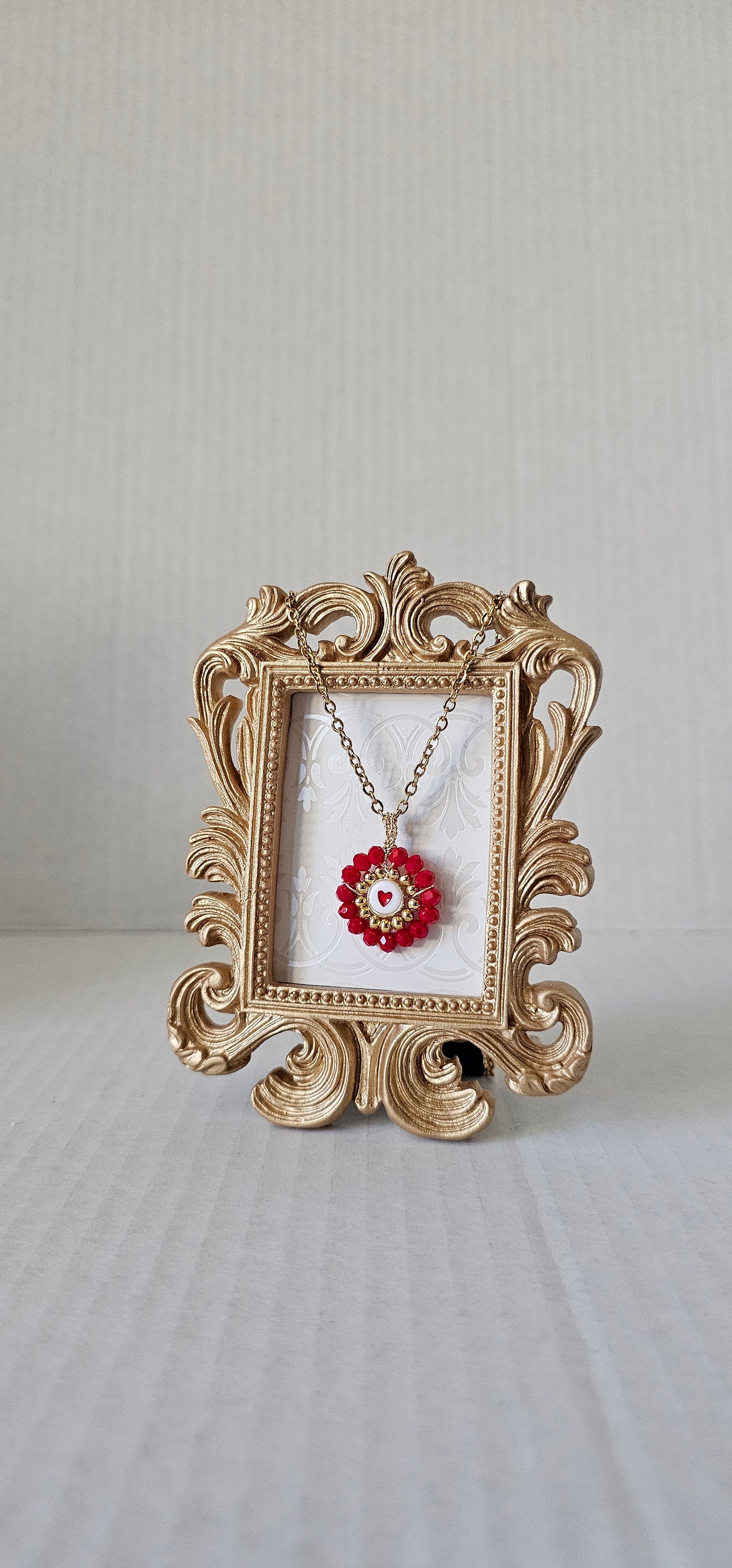 Just because... heart with crystals necklace