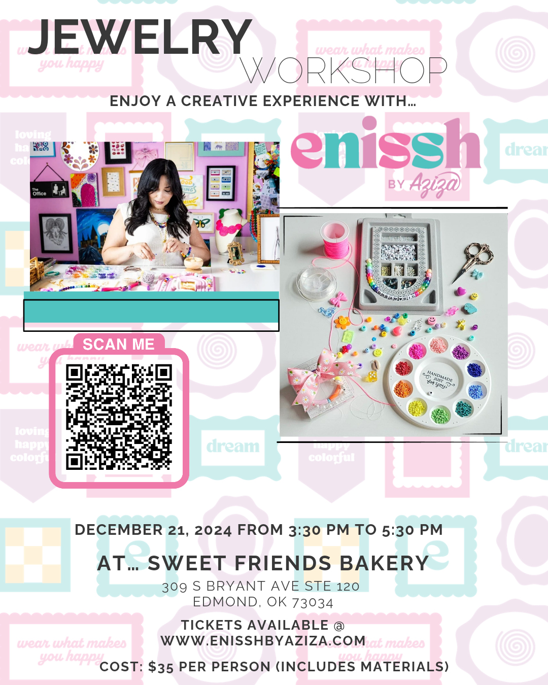 Jewelry workshop #2 at Sweet Friends Bakery