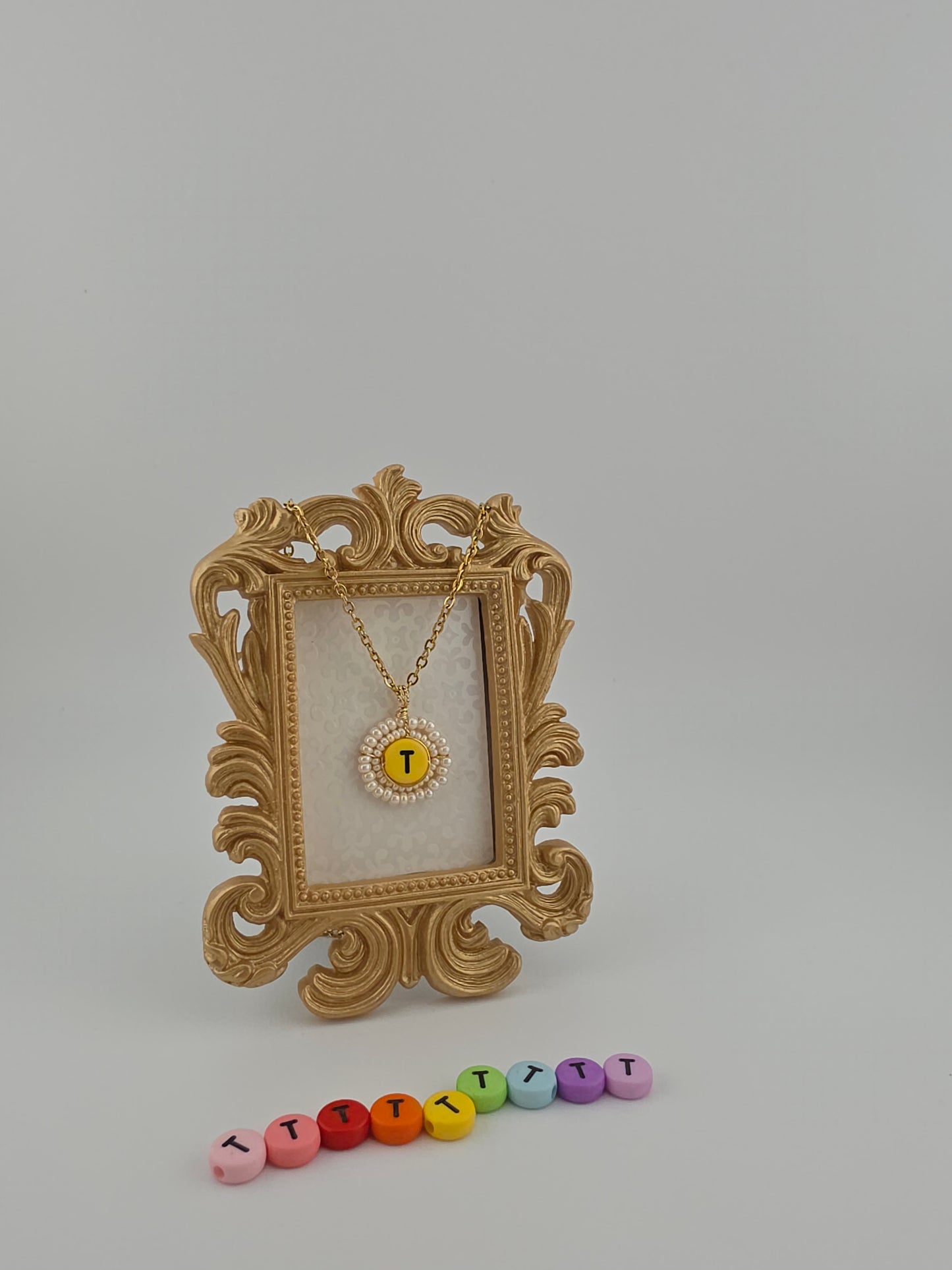 Colorful Letters Charm Necklace