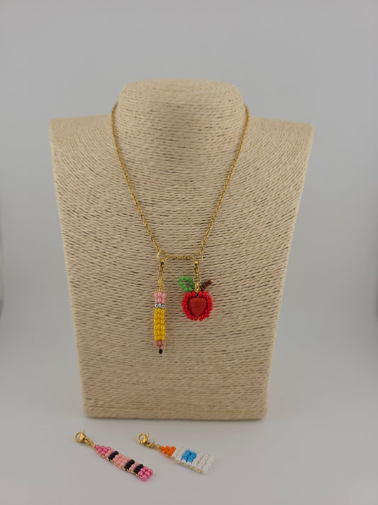 School Essentials Charms Necklace