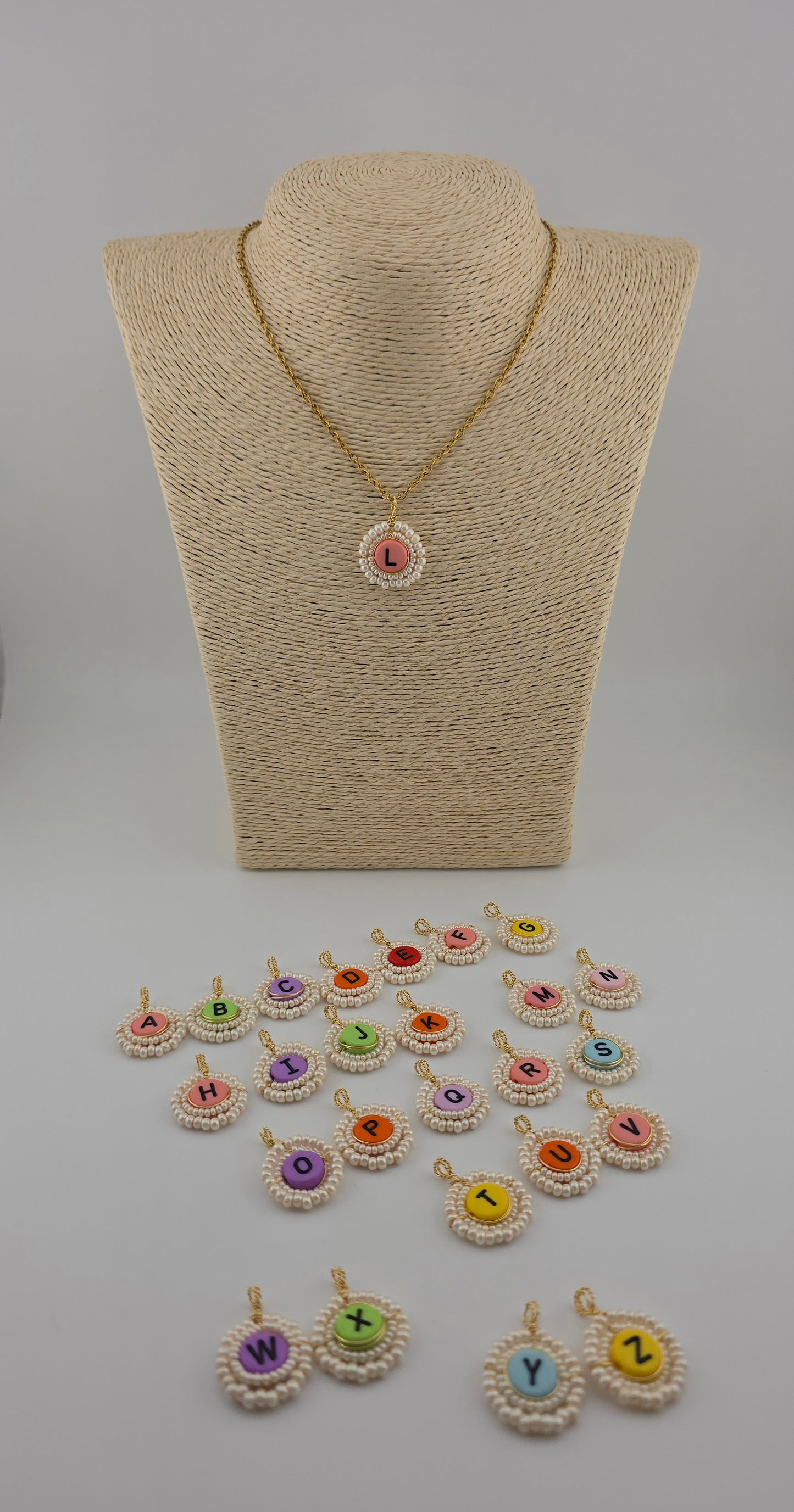 Colorful Letters Charm Necklace