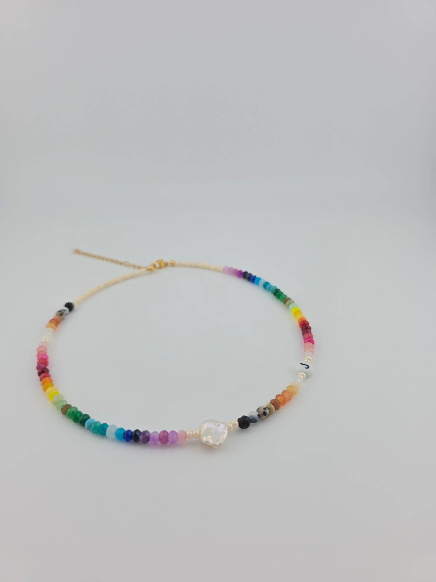 Rainbow & Pearls Gemstones Necklaces
