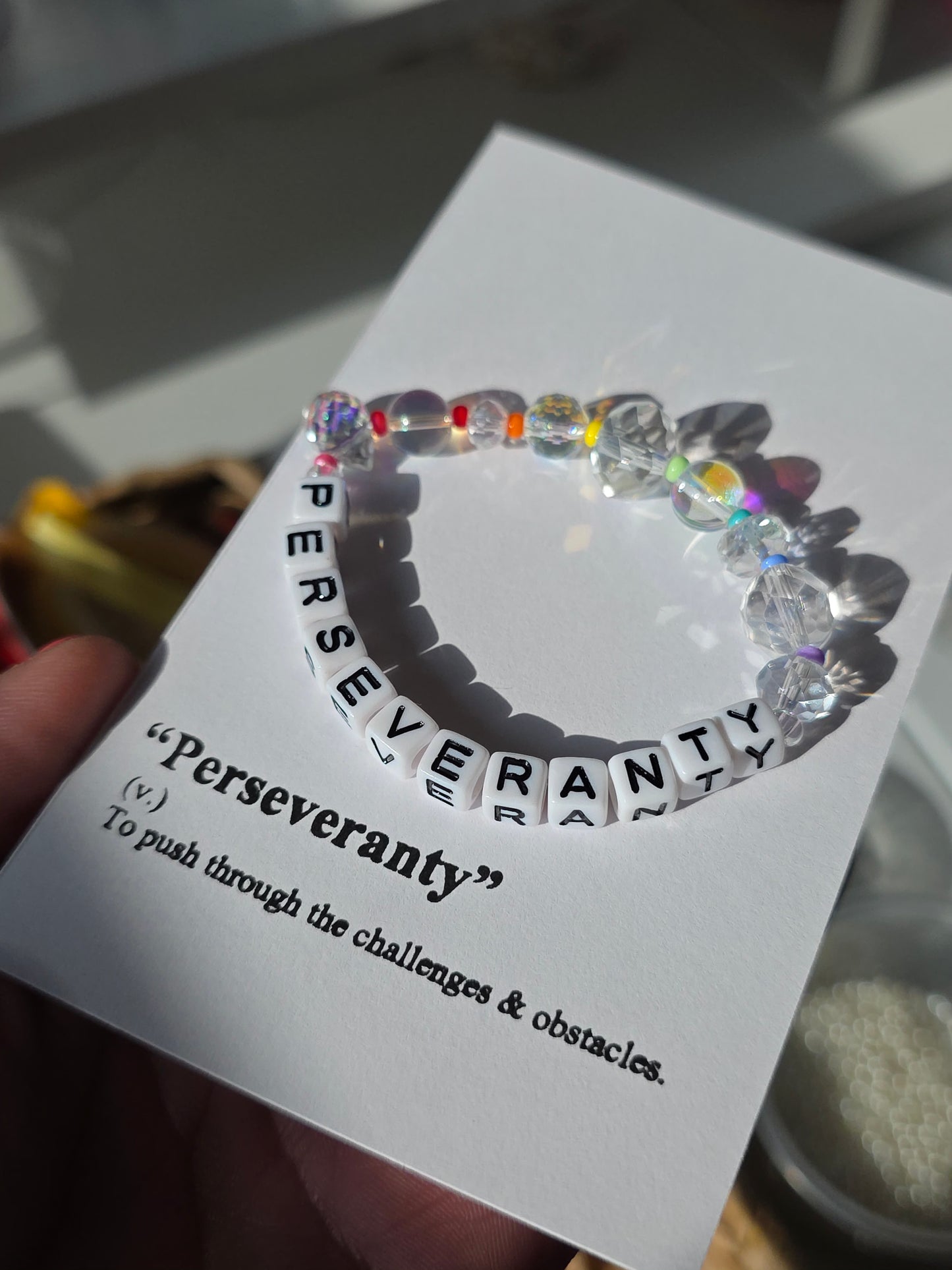 Perseveranty™️ Rainbow Crystals Bracelet