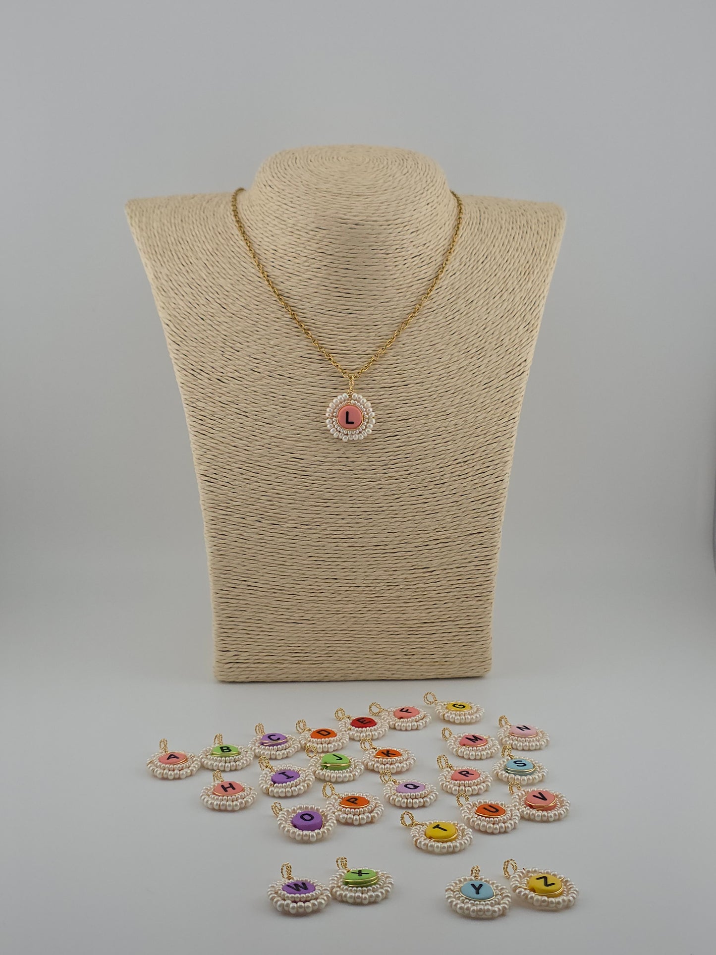 Colorful Letters Charm Necklace