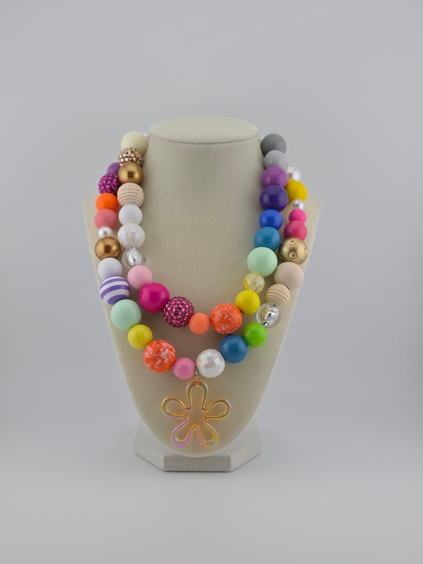 Gumball rainbow necklace