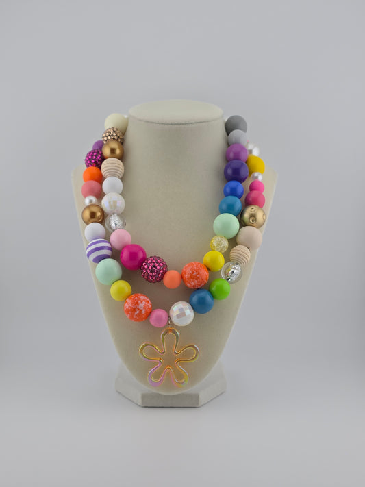 Gumball rainbow necklace