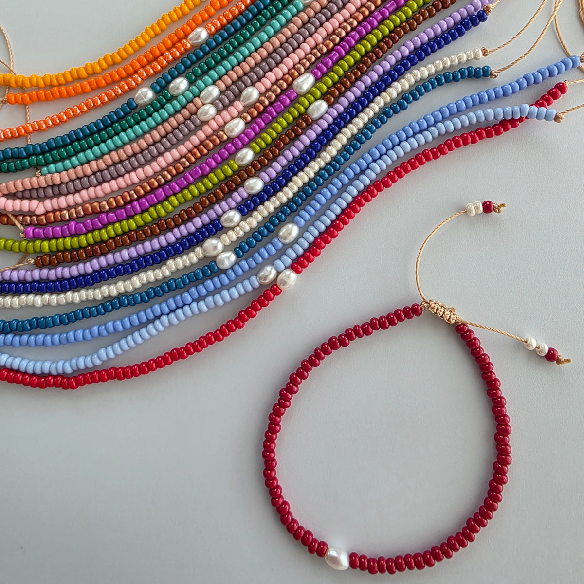 Seed Bead & Pearls Bracelet