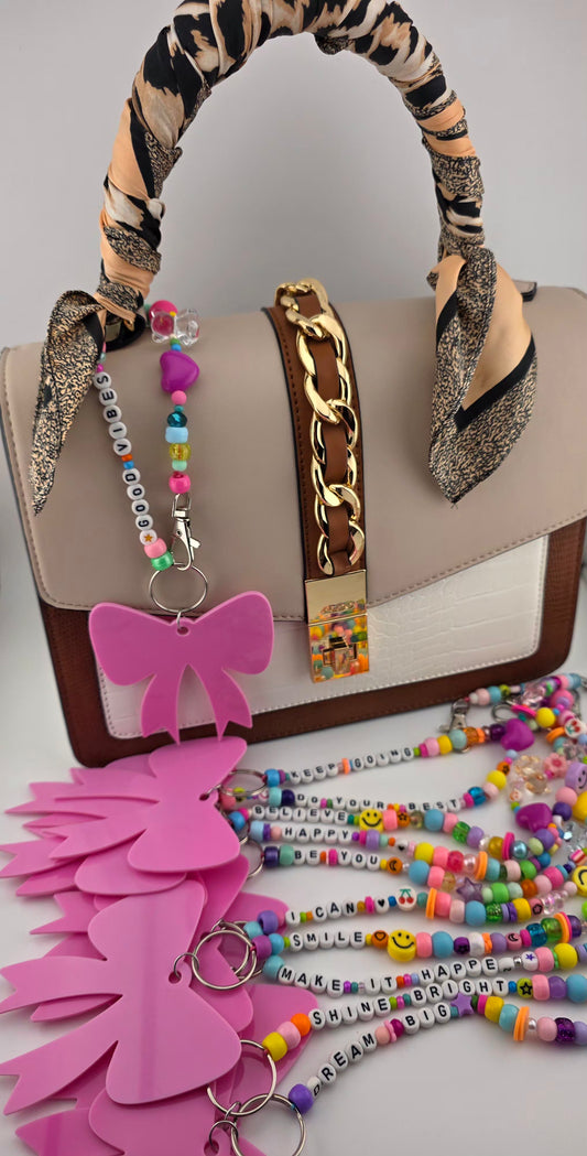 Bag charm Pink Bow